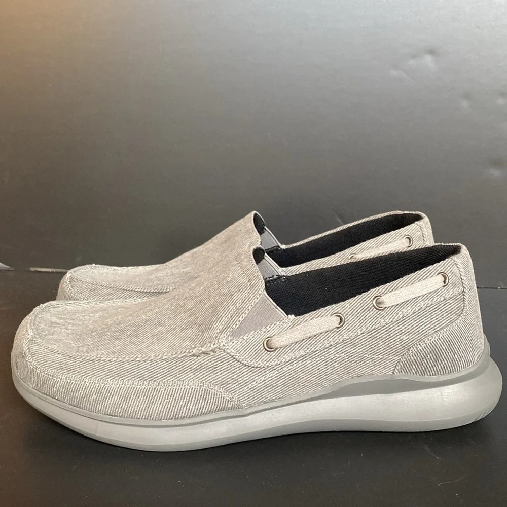 Propet Viasol Mens Canvas Slip On Lightweight Grey Sz 11